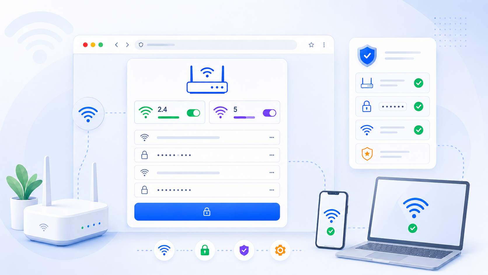 Wi-Fi settings dashboard