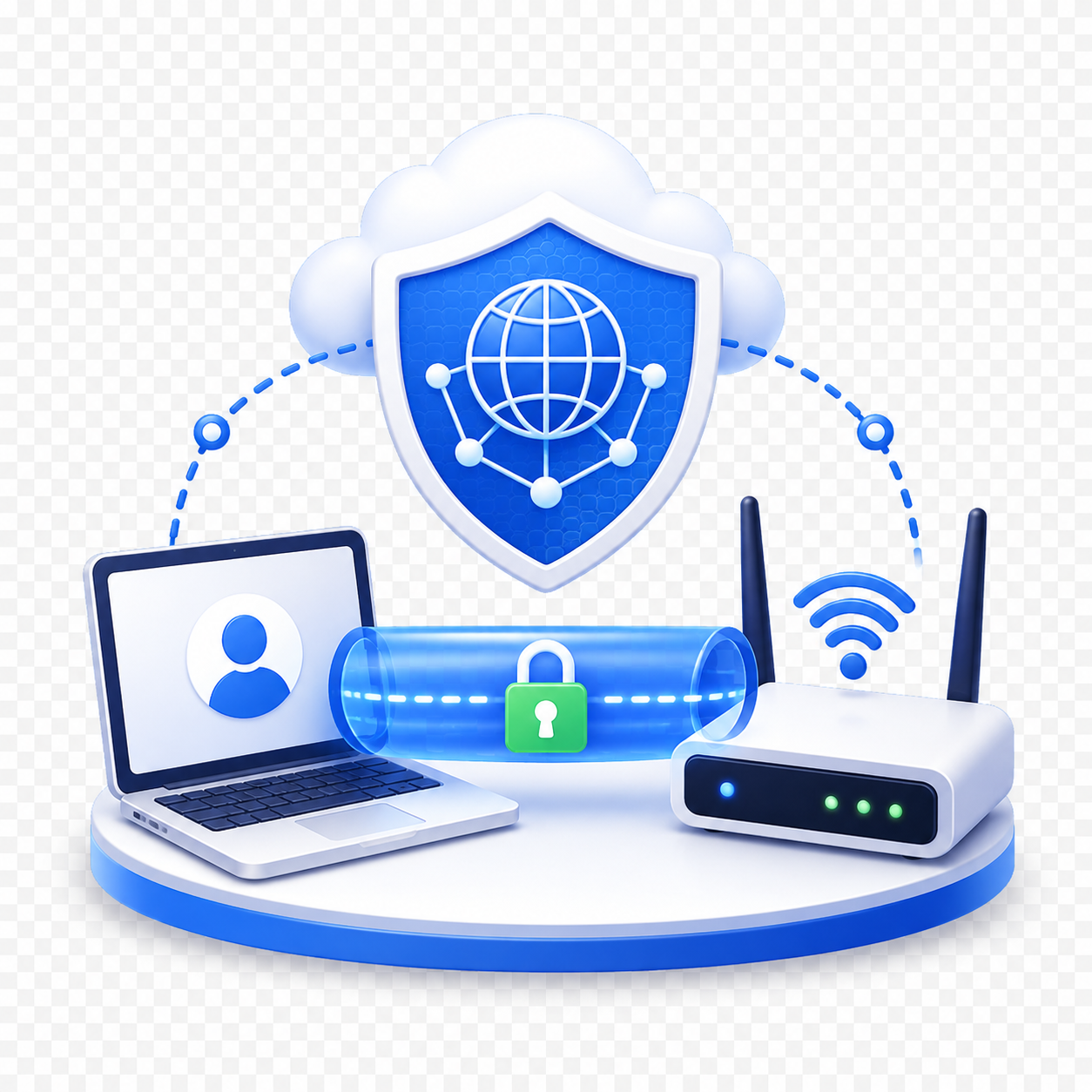 Secure VPN tunnel to home network